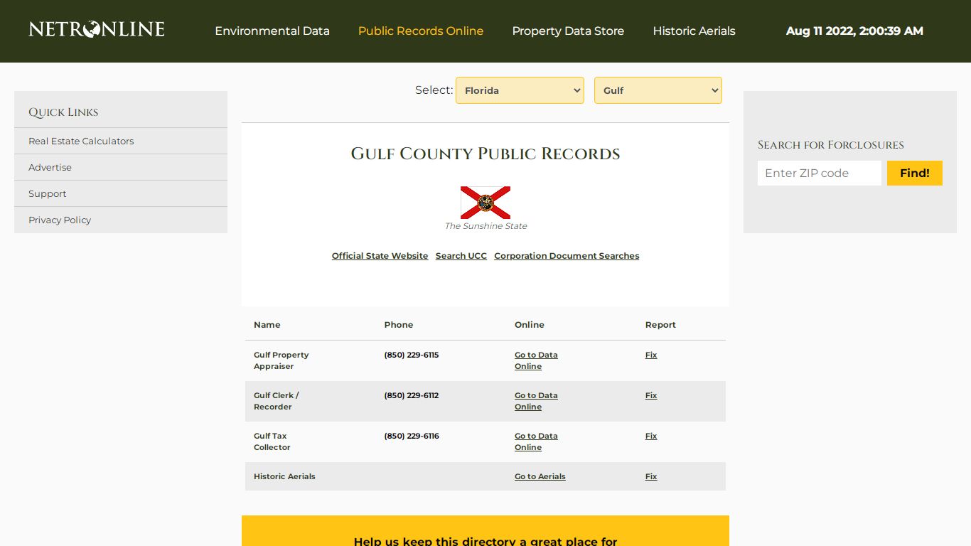 NETR Online • Gulf • Gulf Public Records, Search Gulf ...